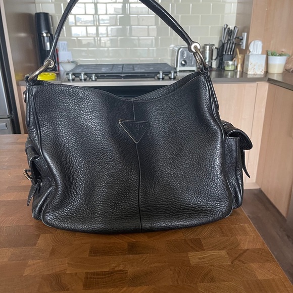 Vintage Prada Pebbled leather shoulder strap bag - Picture 3 of 4